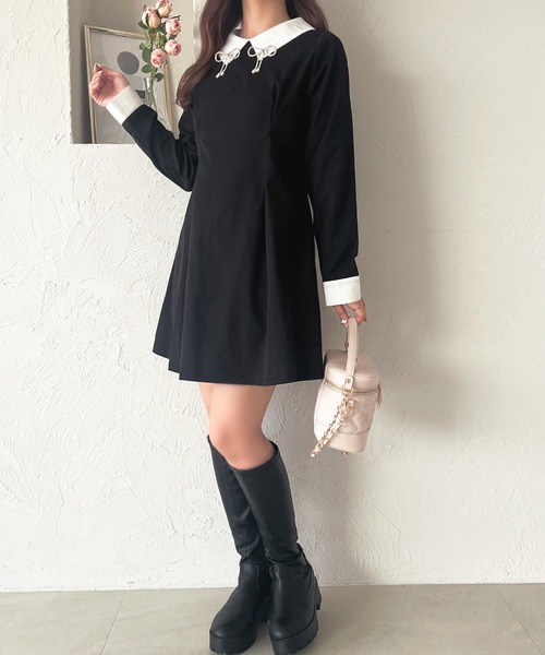 「apres jour」 長袖ワンピース X-LARGE ピンク レディース_画像4