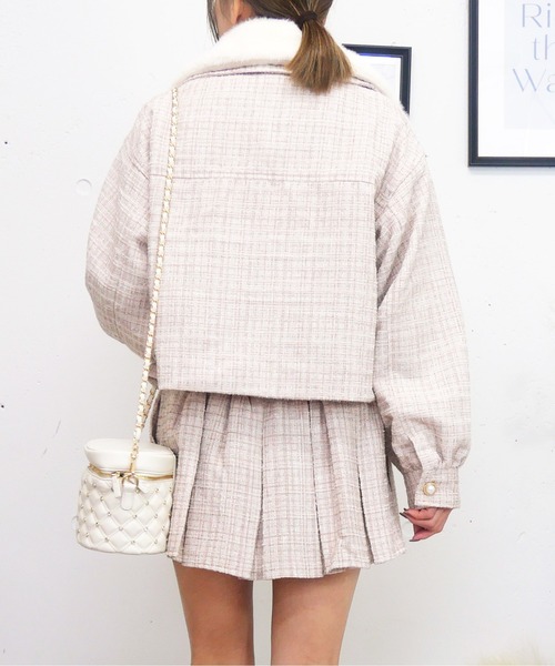 【未使用】LUNAツイードファージャケットblack 限定カラー】ツイードジャケット(ジャケット)｜アウター｜FURFUR