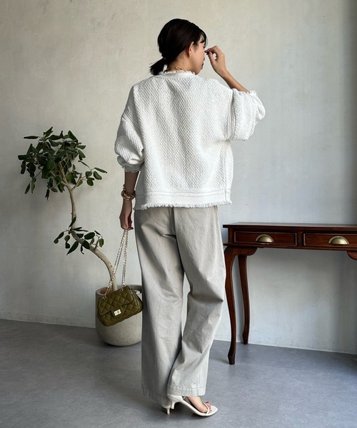 「DouDou」 チノパンツ S ライトグレー レディース_画像7