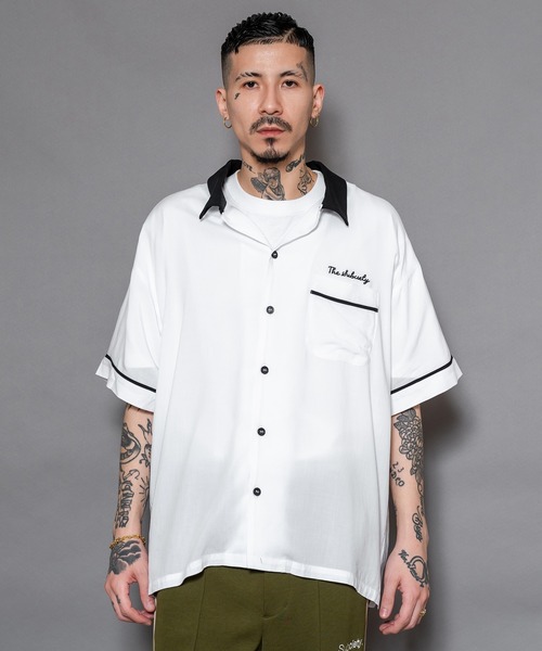「Subciety」 半袖シャツ X-LARGE ネイビー メンズ_画像6