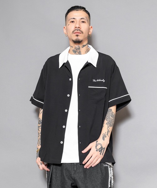 「Subciety」 半袖シャツ X-LARGE ネイビー メンズ_画像8