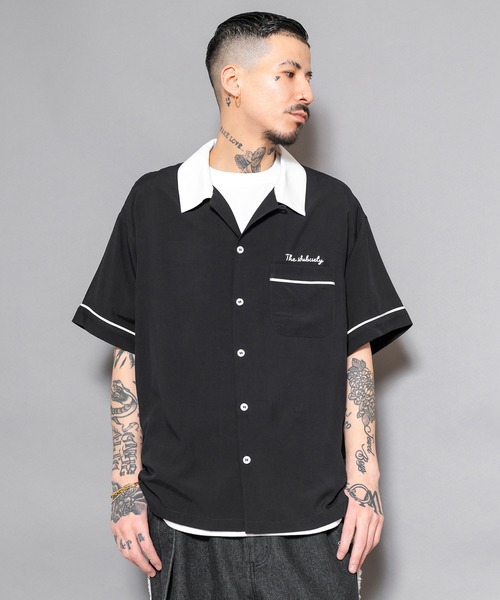 「Subciety」 半袖シャツ X-LARGE ネイビー メンズ_画像9