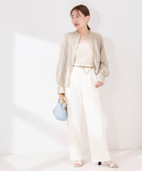 「NOLLEY'S」 長袖ブラウス 38 グレイッシュベージュ レディース_画像3