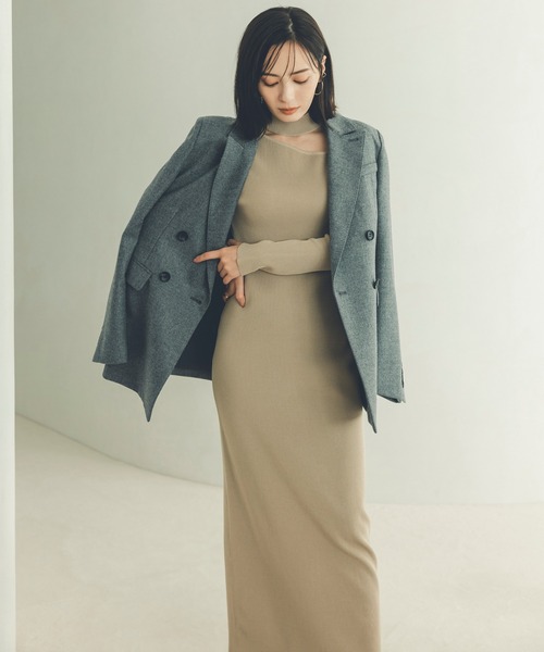 「anuans」 ニットワンピース SMALL ブラック レディース_画像5