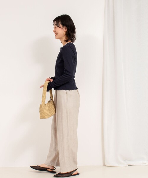 「NOLLEY'S」 イージーパンツ 36 ベージュ レディース_画像9