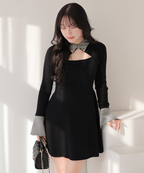 LIP SERVICE（リップサービス） ニットワンピース FREE ブラック