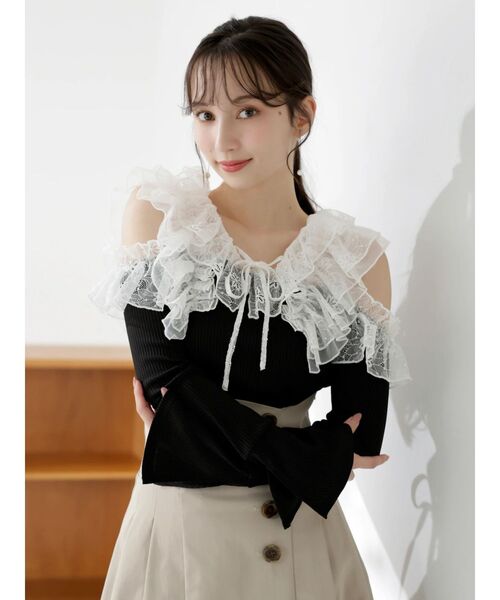 dazzlin（ダズリン） tシャツ シアーラフルカットトップス レディース