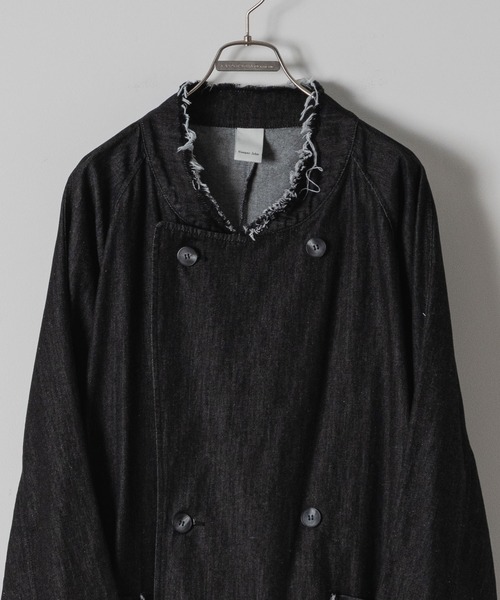 「Casper John」 トレンチコート SMALL ブラック メンズ_画像7