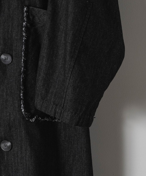 「Casper John」 トレンチコート SMALL ブラック メンズ_画像9