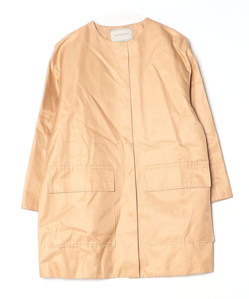 未使用♡ユナイテッドアローズ♡春物ノーカラーコート♡ライトベージュ♡38 UNITED ARROWS（ユナイテッドアローズ） ノーカラーコート 38 ベージュ
