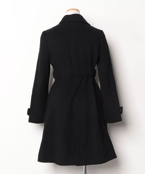 「Q」 ステンカラーコート 2 ブラック レディース_画像2