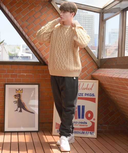 「HOUSTON」 長袖ニット LARGE グリーン メンズ_画像7