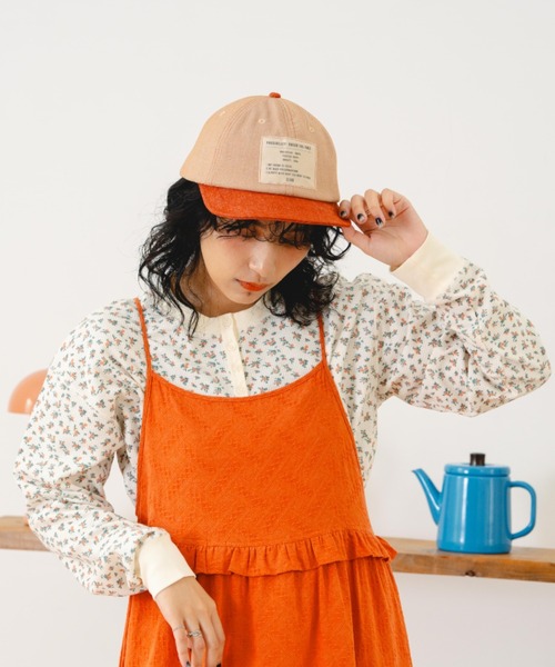 「eLur」 キャップ FREE インディゴブルー レディース_画像4