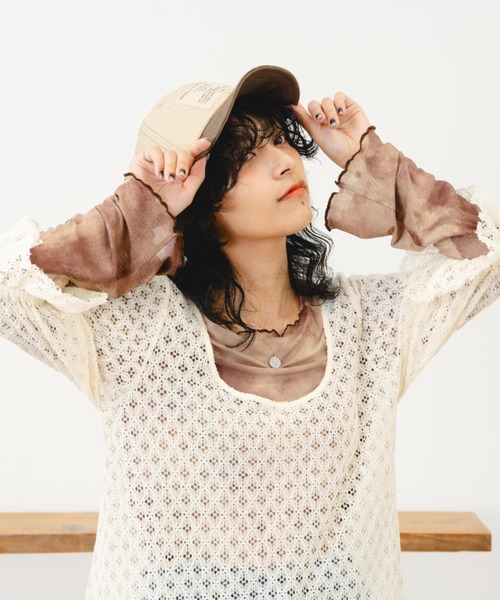 「eLur」 キャップ FREE インディゴブルー レディース_画像6