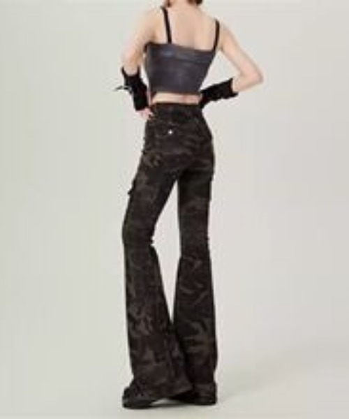 lilful ジーンズ デニム デニムパンツ 「26年春夏新作」迷彩柄 マルチ