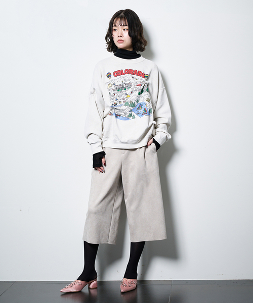 ★新品未使用★CITYSHOP タックハーフパンツ CITYSHOP（シティショップ） パンツ FAUX SUEDE SHORTS：ハーフパンツ