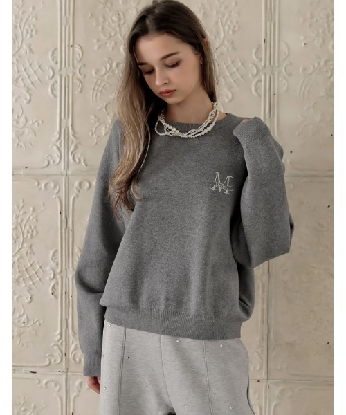 「MEISM」 長袖ニット LARGE アイボリー レディース_画像5
