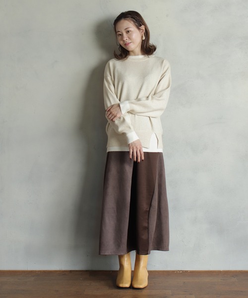 「BITTOKO」 長袖ニット FREE ベージュ レディース_画像2