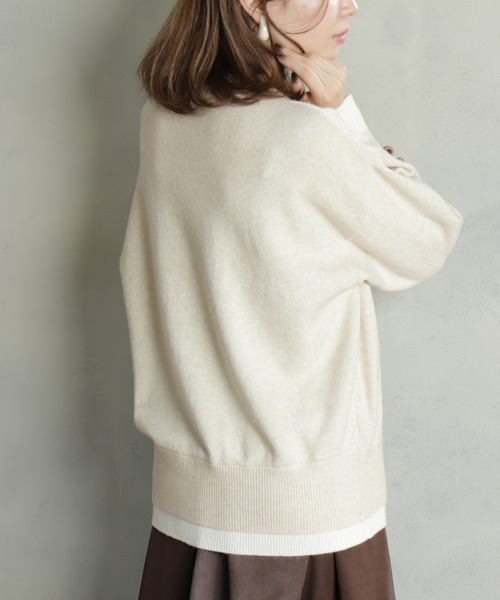 「BITTOKO」 長袖ニット FREE ベージュ レディース_画像7