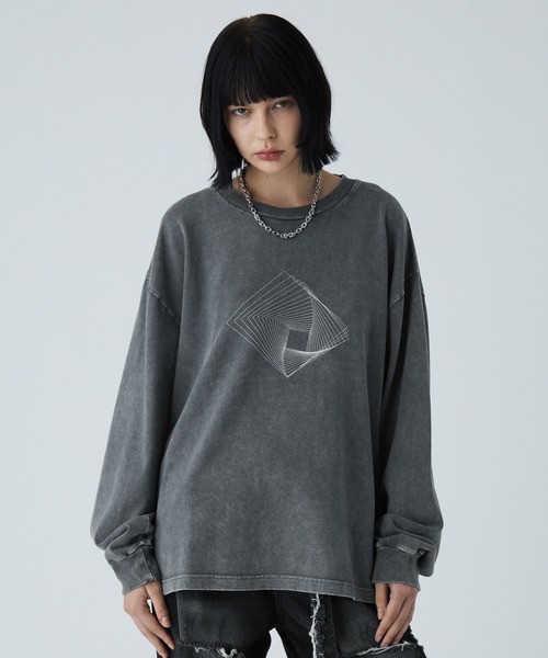 「VELNUS」 長袖Tシャツ M ダークブルー メンズ_画像3