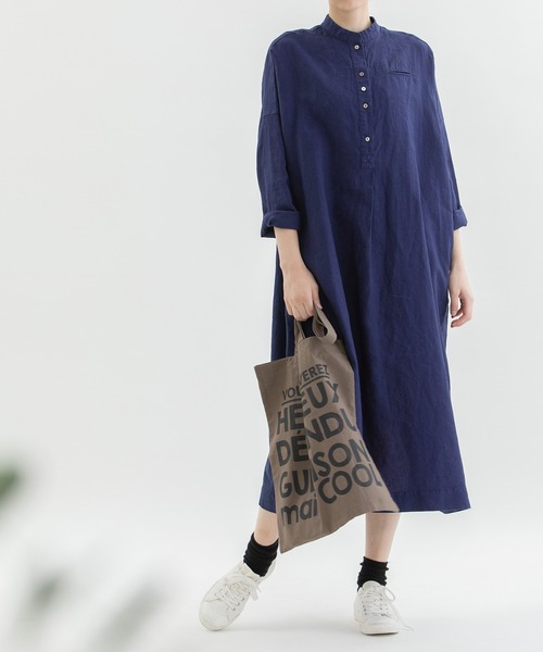 「nop de nod」 長袖ワンピース 3 ネイビー レディース_画像3