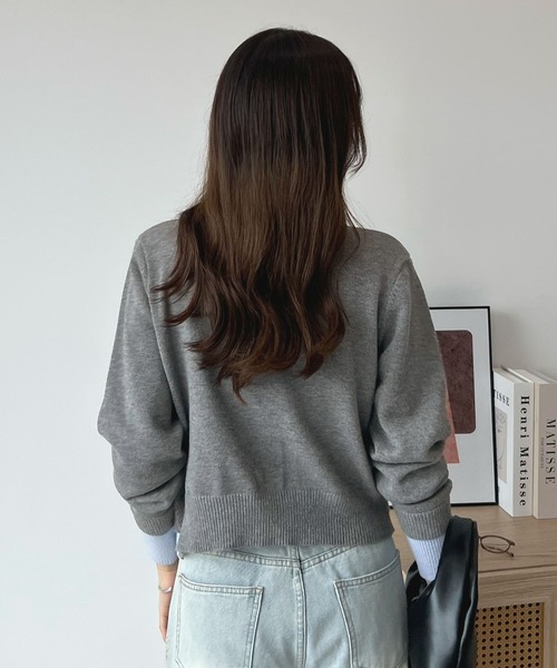 「Futier land」 ニットカーディガン LARGE レッド レディース_画像4