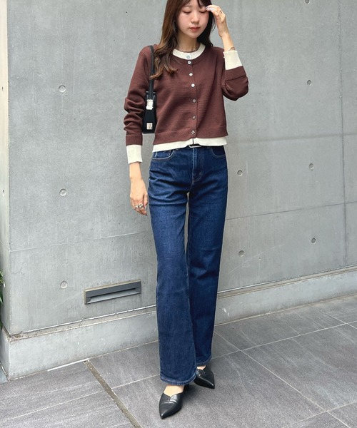 「Futier land」 ニットカーディガン LARGE レッド レディース_画像9