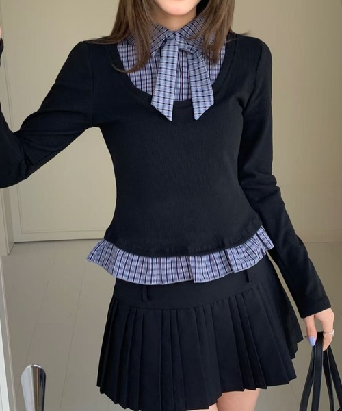 「AsRiRe」 長袖カットソー M ブラウン レディース_画像6