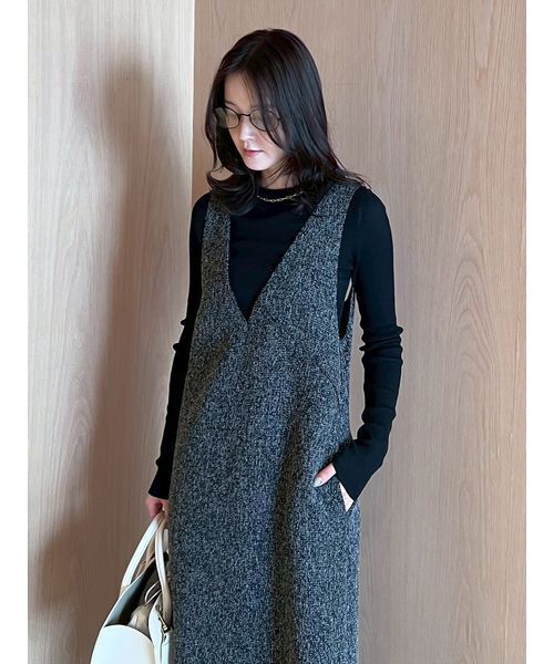 「Mila Owen」 長袖ワンピース 0 アイボリー レディースの画像