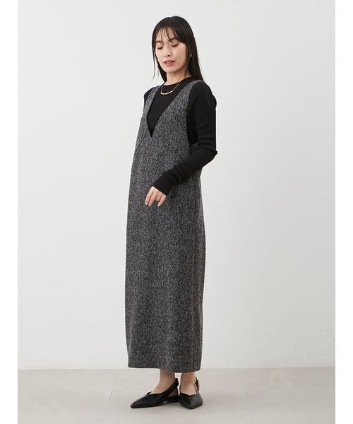 「Mila Owen」 長袖ワンピース 0 アイボリー レディースの画像