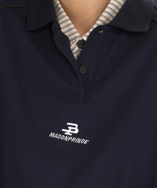 「MASONPRINCE」 長袖ポロシャツ M ブラック メンズの画像