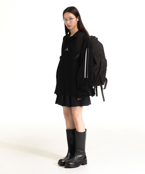 「MASONPRINCE」 長袖ポロシャツ M ブラック メンズの画像
