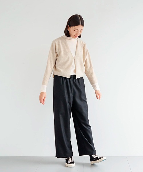 「D」 ニットカーディガン MEDIUM ブラック レディース_画像7