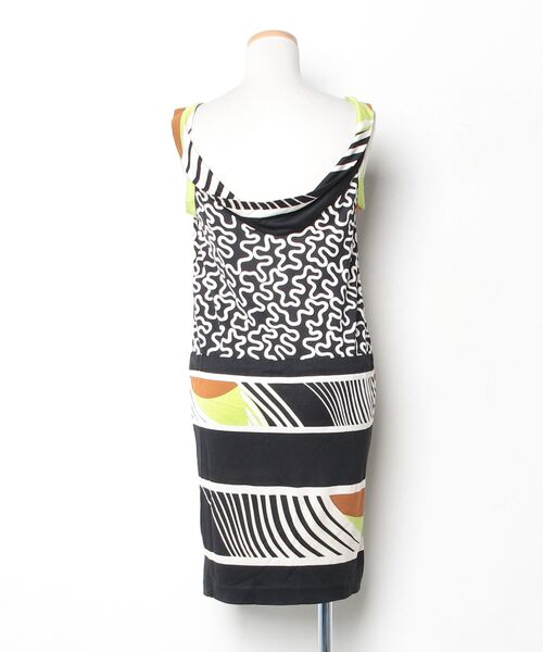 「DIANE von FURSTENBERG」 レオパードノースリーブワンピース 2 ブラック レディース_画像2