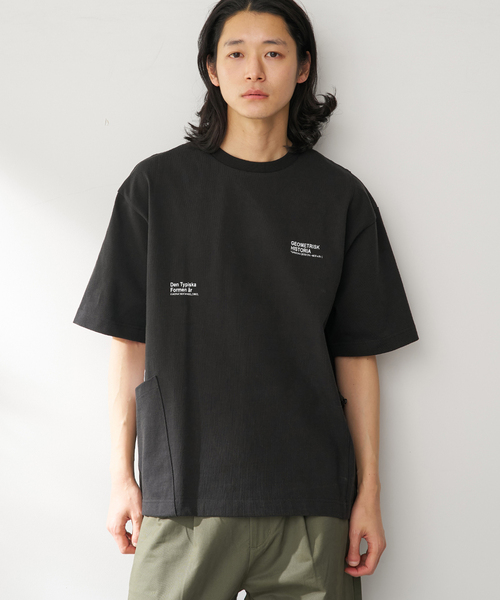 B.C STOCK（ベーセーストック） tシャツ OLIVEDRAB CARRY PKT S/S-T