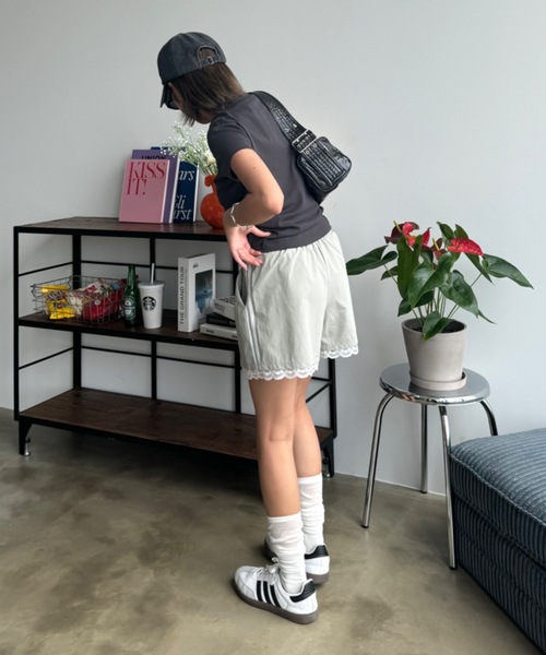 「SHAGGIE」 ショートパンツ FREE ブラック レディース_画像8
