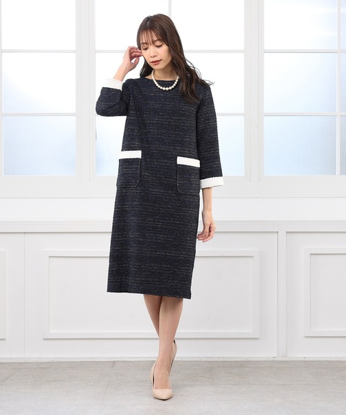 「DRESS LAB」 長袖ワンピース M ホワイト レディース_画像3