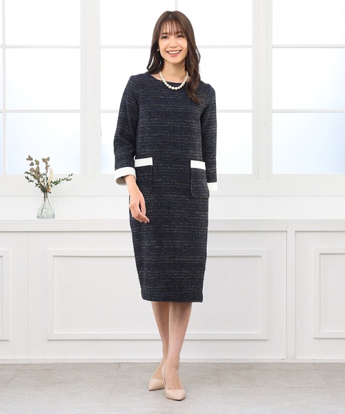 「DRESS LAB」 長袖ワンピース M ホワイト レディース_画像5