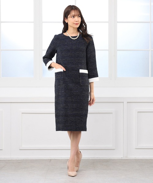 「DRESS LAB」 長袖ワンピース M ホワイト レディース_画像7