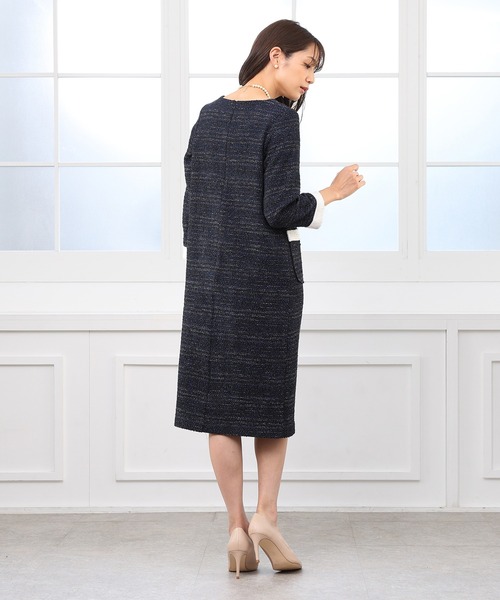「DRESS LAB」 長袖ワンピース M ホワイト レディース_画像9