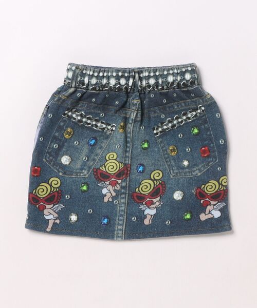 スカート SHINE LIKE A JEWERLY WITH ANGEL MINI Like a denim Viscotexの画像
