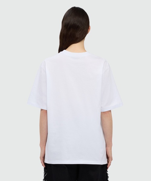 tシャツ ストライプトロンプルイユ Tシャツ レディースの画像