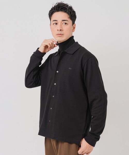 「LACOSTE」 長袖スポーツシャツ 5 緑であること メンズ