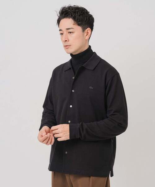 「LACOSTE」 長袖スポーツシャツ 5 緑であること メンズ