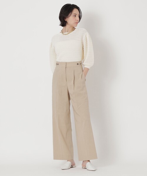 「EPOCA」 7分袖ニット 40 レッド レディース_画像3