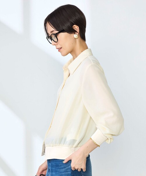 「NOLLEY'S」 長袖シャツ 38 ミント レディース_画像6