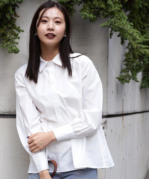 「N.(N. Natural Beauty Basic)」 長袖ブラウス MEDIUM ブルー レディース_画像2