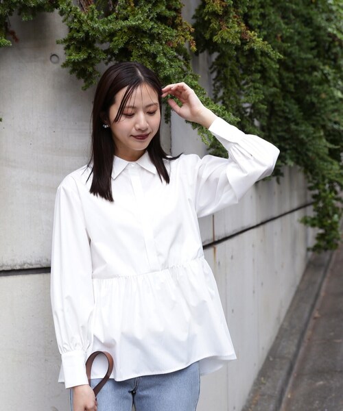 「N.(N. Natural Beauty Basic)」 長袖ブラウス MEDIUM ブルー レディース_画像3