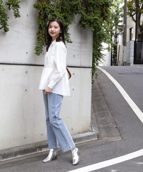 「N.(N. Natural Beauty Basic)」 長袖ブラウス MEDIUM ブルー レディース_画像5