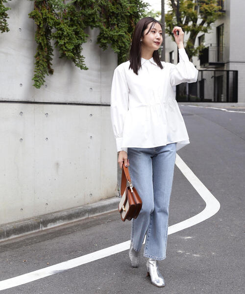 「N.(N. Natural Beauty Basic)」 長袖ブラウス MEDIUM ブルー レディース_画像6